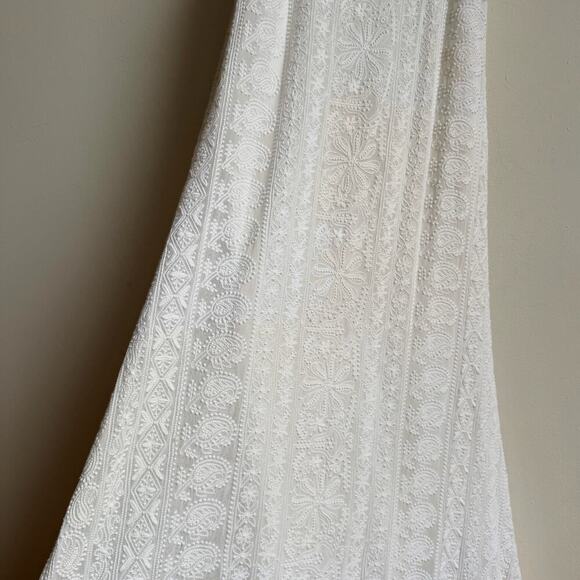 CHERIE D Designer White Embroidered Maxi Gown - Picture 16 of 17